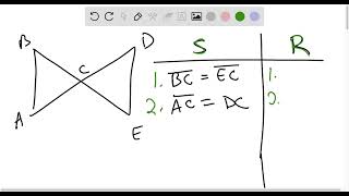 13. Write 3 paragraph proof (5 points) Given: BC EC and AC = DC Prove: BA = ED