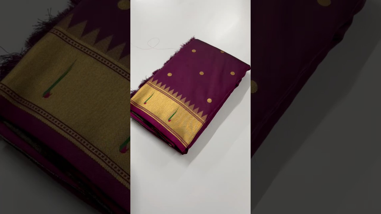 Maharashtra Best Seller Wedding Special Nauvari Paithani Soft Silk Saree