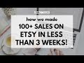 How We Made Over 100 Sales on Etsy This Month