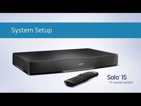 Bose Solo - System Setup