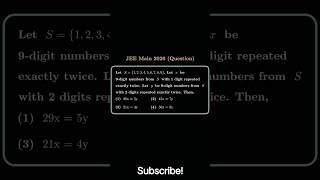 JEE MAIN PROBLEM FROM Permutations and Combinations #jee #jeeproblems #mathematics #jeemain2026