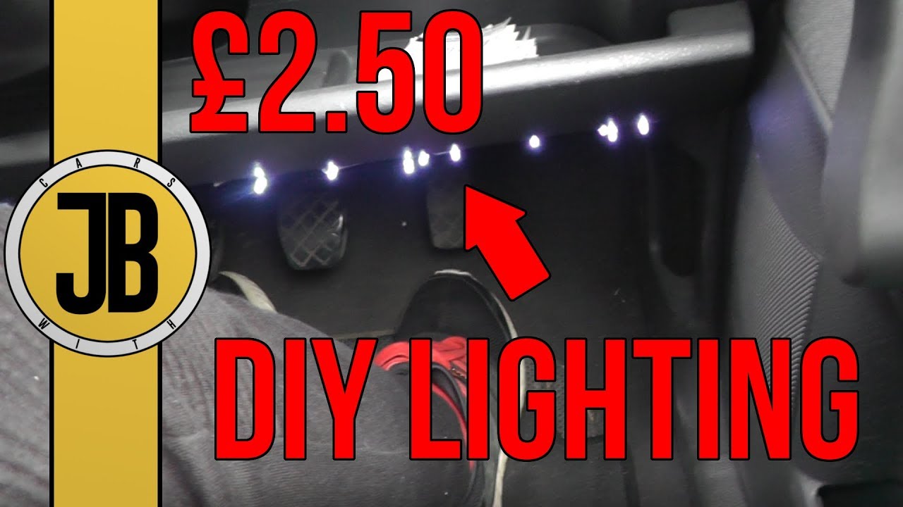 CHEAPEST DIY Interior Lighting for your Car! Pointless Polo Project YouTube