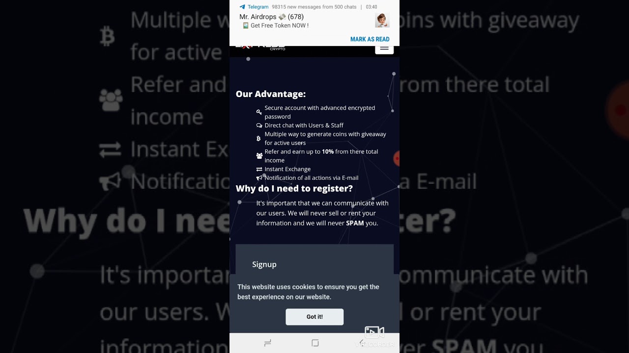 Signup With Expresscrypto
