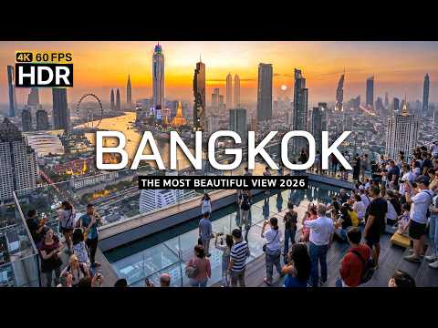 🇹🇭 4K HDR | The most beautiful view in Bangkok - Mahanakhon SkyWalk | Full Walking Tour