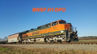 {BNSF 6542} K423-03 Loaded Ethanol Train With Colorful BNSF Engines Heading South BNSF {H1} Rear DPU