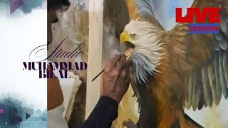 “LIVE Painting Session3: Realistic Eagle Artwork | Studio Muhammad Bilal” screenshot 5