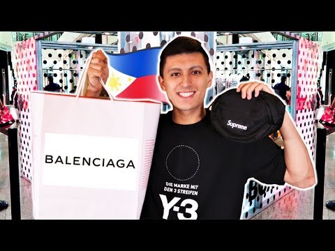 PHILIPPINES SHOPPING MALL VLOG! Hypebeast Streetwear + Designer Haul ...