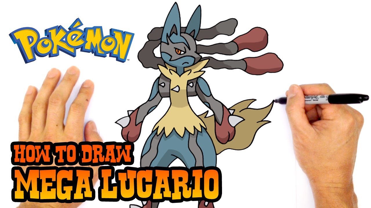 My drawing of Shiny Mega Lucario : r/PokemonUnite