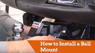 Once you've purchased the ball mount that fits your vehicle and towing
needs, properly attach it to car or truck. learn how install f...