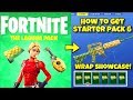 NEW "PINEAPPLE" WRAP Showcased With Weapons! - How To Get Starter Pack 6 In Fortnite Battle Royale!
