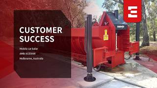 Enerpat Sce5000 Car Crusher Baler Australia Customer Site Test Run