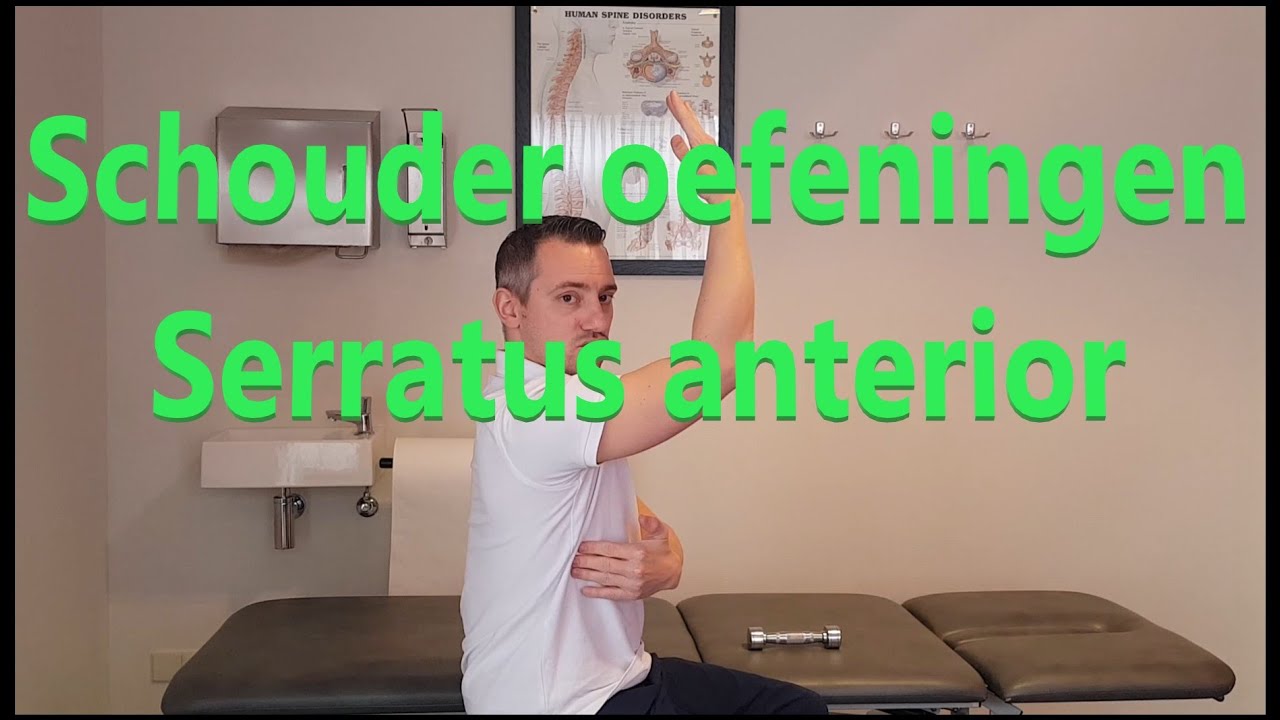 Belonend Benadrukken Adverteerder Schouder oefening - Serratus anterior in zit - YouTube