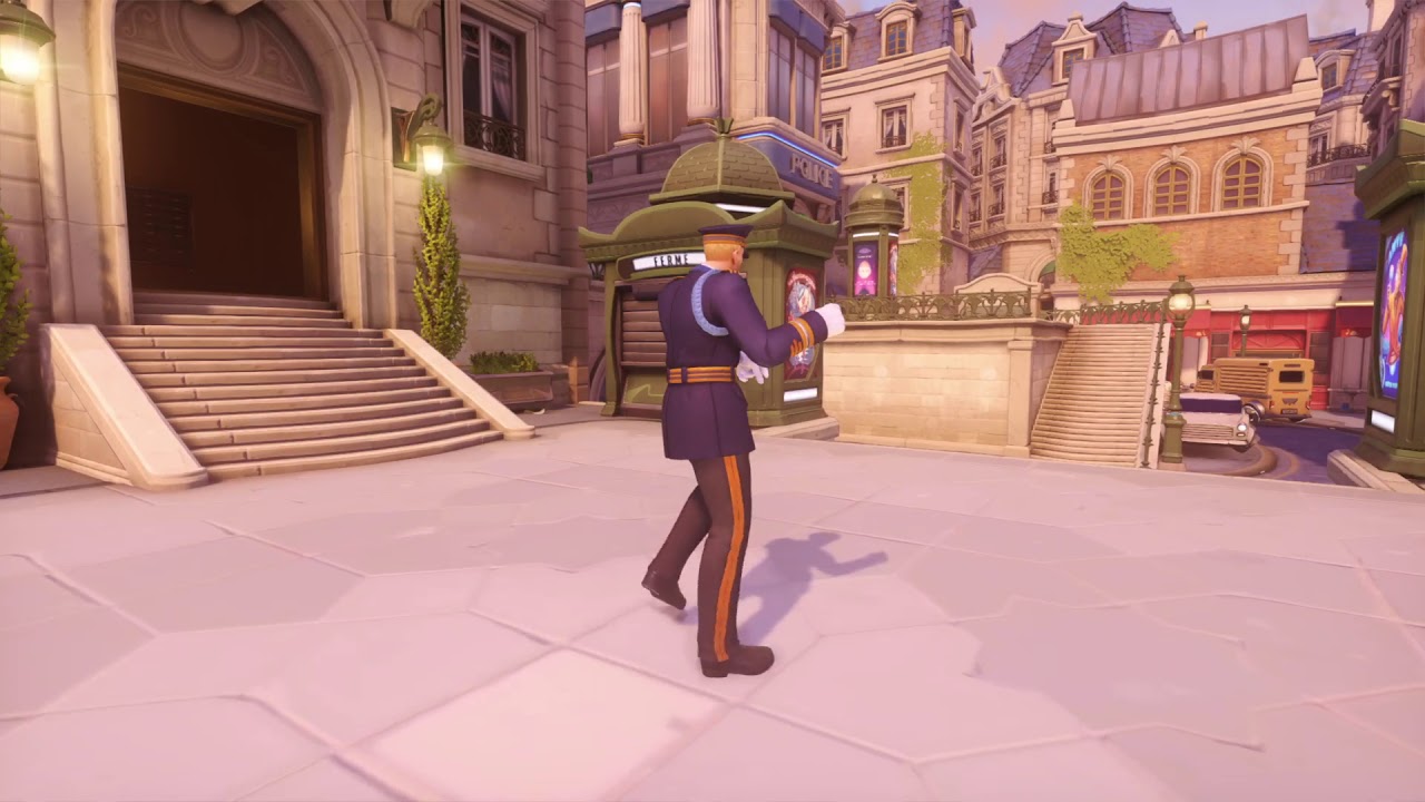 Soldier: 76 Dance Emote with Formal: 76 Skin in-game (PS4)