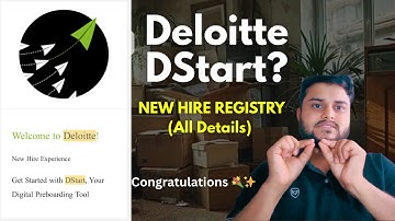 What is Deloitte DStart | New Hire Registry (NHR) | Complete Details 
