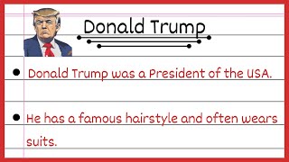 10 Lines on Donald Trump | Essay on President Donald Trump | U.S. President