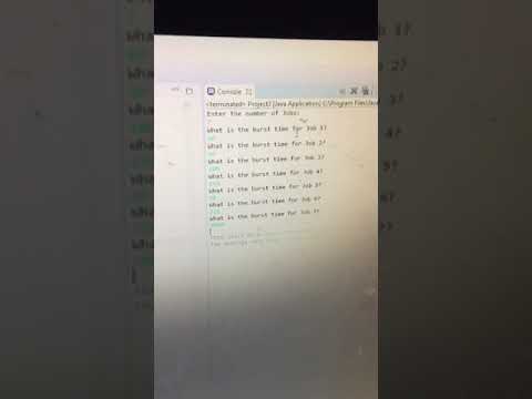 Project 3 FCFS Java