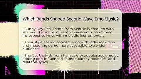Which Bands Shaped Second Wave Emo Music? - Emo Kid Forever