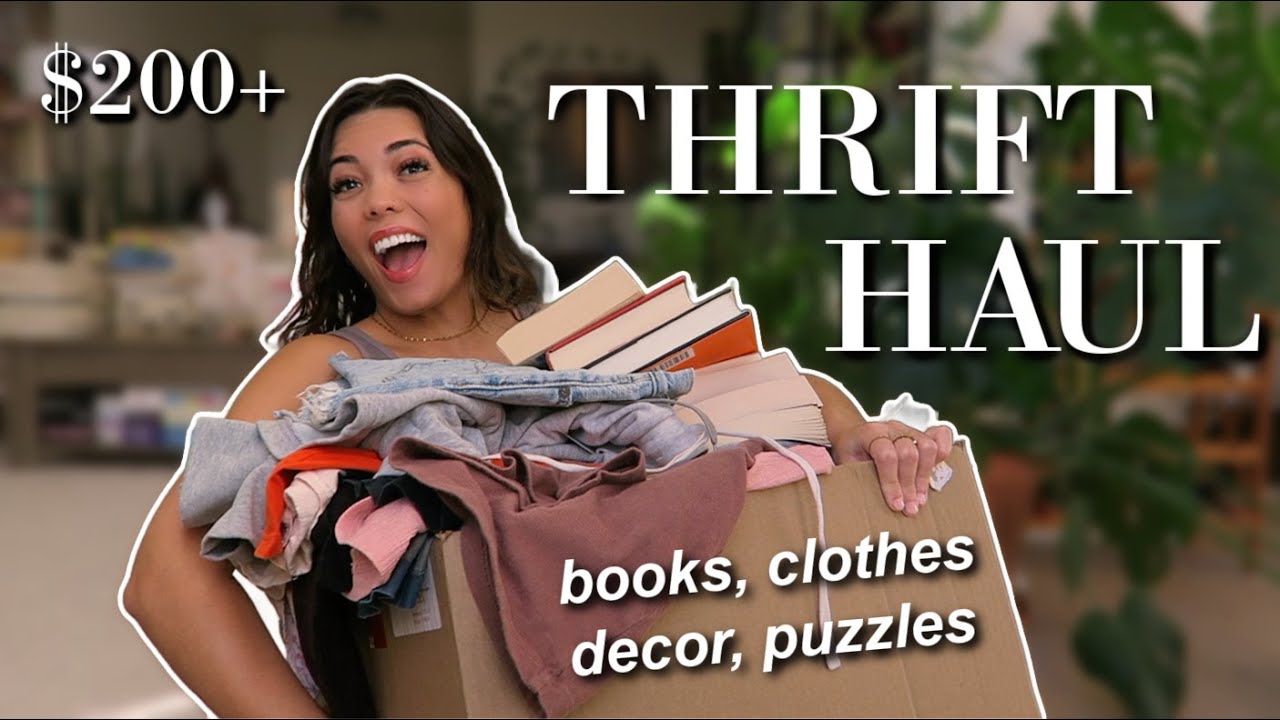 $200+ goodwill haul 🛒📖💫🕯🤍🤭