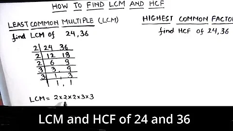 How to find the LCM & HCF of 24 and 36 / How To Find The LCM & HCF Of 24 And 36 In Under 5 Minutes!