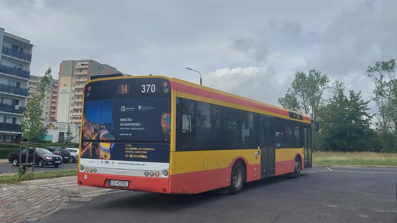 MZK Grudziądz - Linia: 14 - Kierunek: Rządz - Solaris Urbino 12 III #370