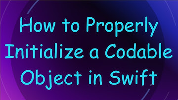 How to Properly Initialize a Codable Object in Swift