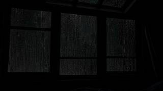 🌩️ Peaceful Dark Rainy Night – Heavy Rain & Soft Thunder on Window 🌧️🖤 Sleep & Deep Relaxation screenshot 1