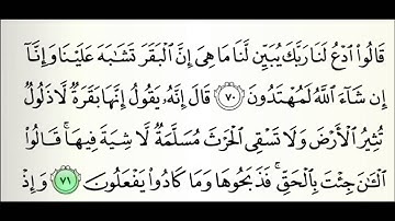 حفظ سورة البقره من اية 67 الى 71