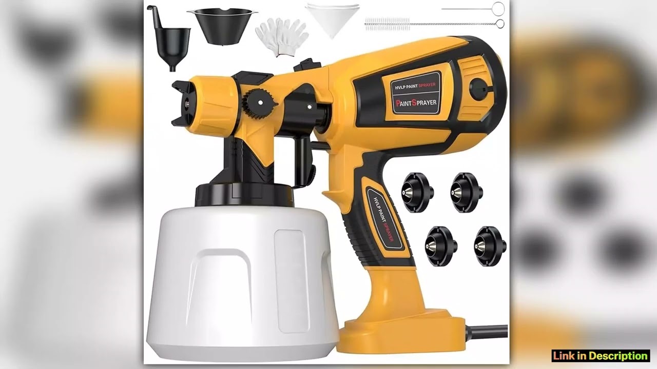 Paint Sprayer 1000W High Power Electric Spray Paint Gun with Adjustable Spray Width Knob1400ML Cont