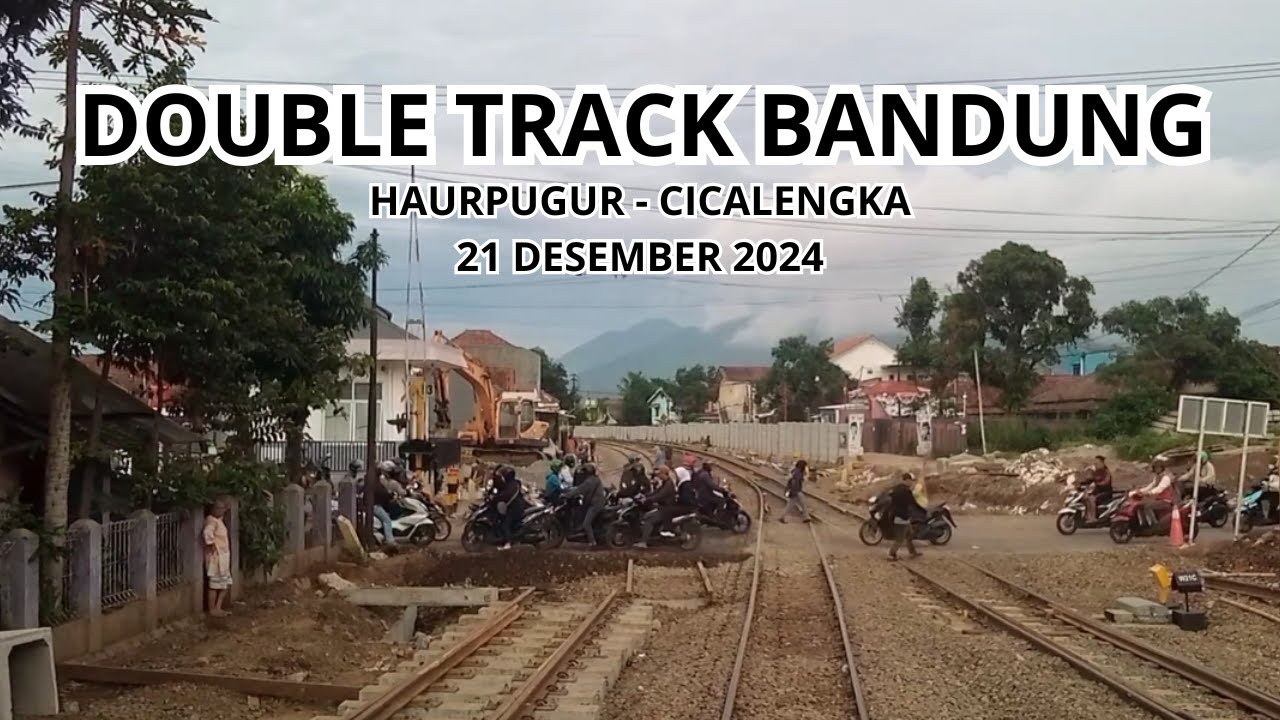 SUDAH DIPASANG REL DI PJL CICALENGKA! UPDATE DOUBLE TRACK HAURPUGUR-CICALENGKA BANDUNG (21-12-2024)