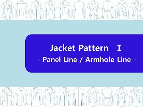 Jacket pattern making  재킷 패턴 제도3- panel line , armhole line