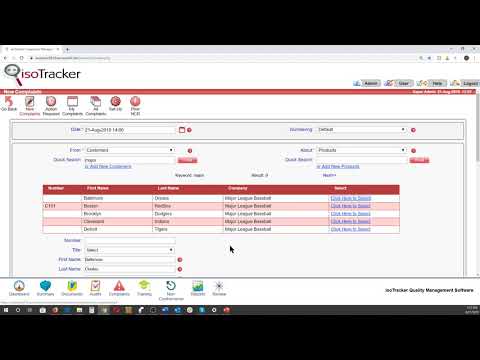 How to log a complaint in the isoTracker Complaints software