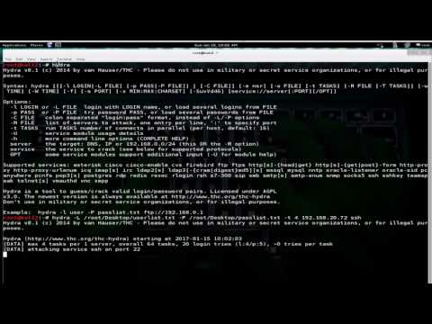 Brute Force SSH with Hydra