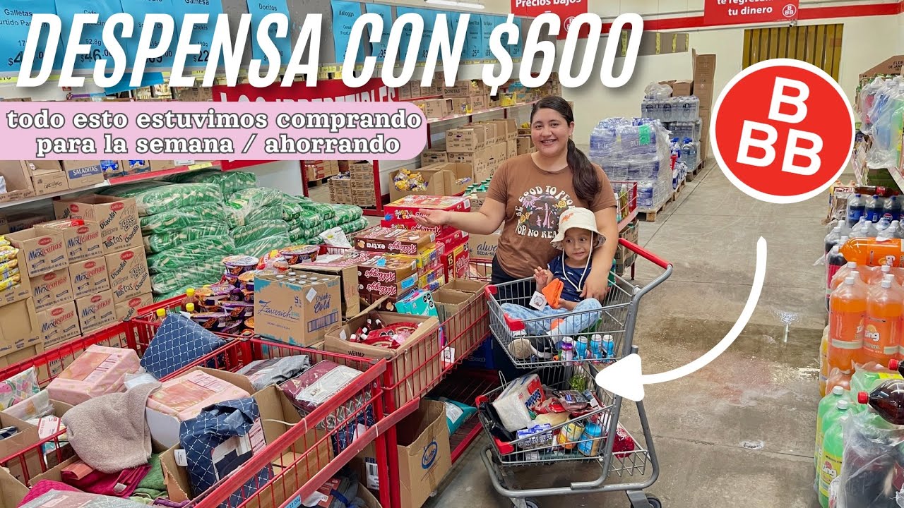 TODO ESTO COMPRÉ CON $600 EN TIENDAS 3B✅ MI DESPENSA SEMANAL‼️