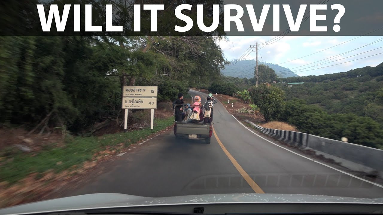 GAC Aion ES driving up Doi Ang Khang