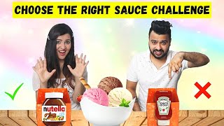 Choose the Right Sauce Challenge *Weird Food Combinations*