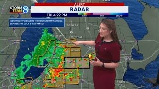 Several severe thunderstorm warnings across Wet Michigan
