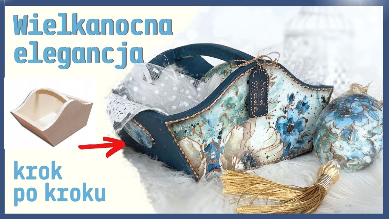 Wielkanoc, koszyczek i pisanki - jakby elegancko :) No. 954