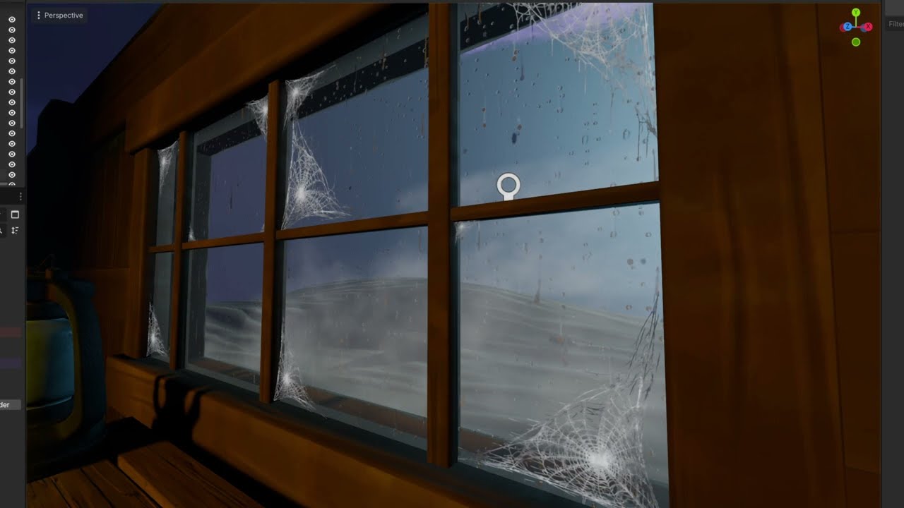 Godot  - Raindrop on window shader