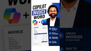 Copilot AI for Invoice in Word #shorts #excel #microsoft