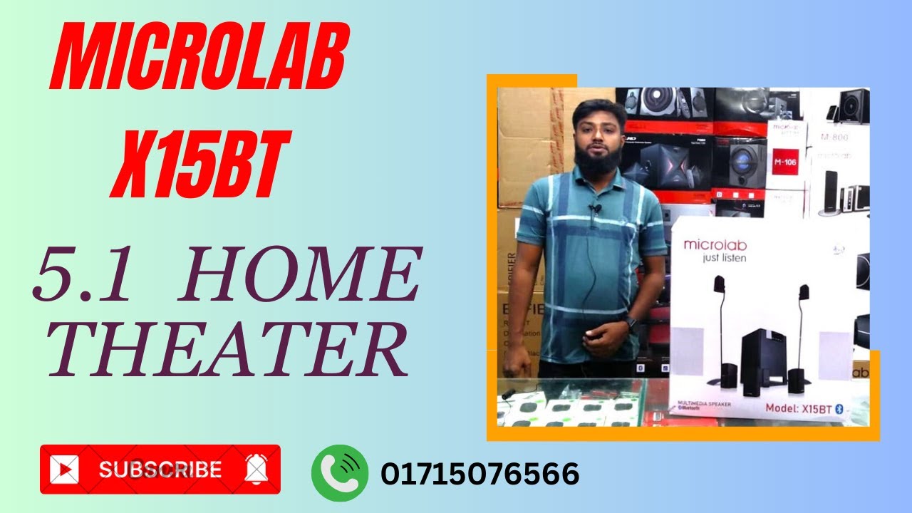 Microlab X15BT// 5.1 Home Therter// fm tech - YouTube