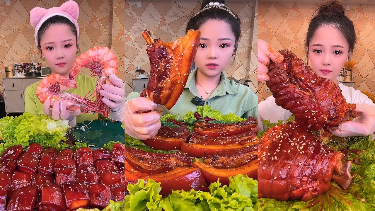 Real Mukbang :) spicy Pork Bellly Soothing Sounds While Enjoying Delicious 먹방 모음이 팅쇼 리얼 사운드 #1709