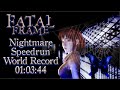 Fatal Frame - Nightmare Difficulty - Speedrun 1:03:44 (World Record)