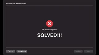 IPA processing failed - Xcode - M1 mac
