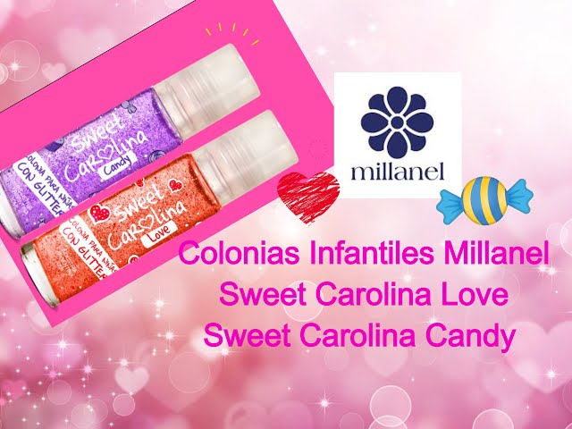 Colonia para niñas con glitter Sweet Carolina – 10ml - Millanel Zona Norte