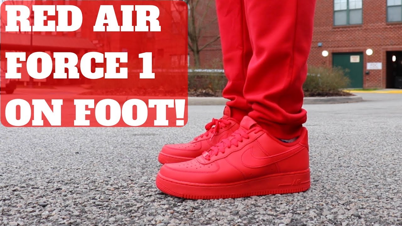 red on red air force ones