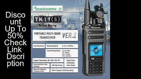 Quansheng TK11(5) VER.2 Walkie Talkie Two Way Radio Long Range 10W Transceiver Ham Amateur Shortwave