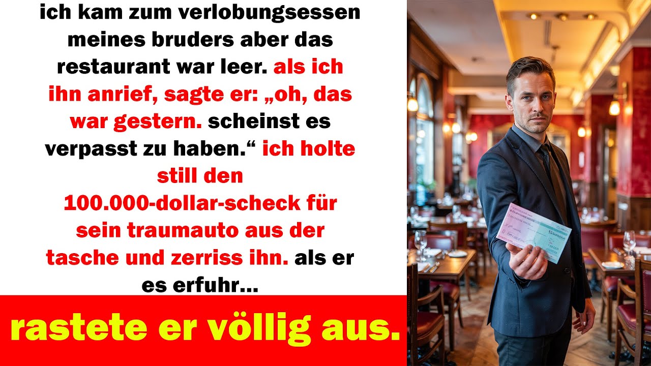 mein bruder lud mich nicht zur verlobung ein – also zerriss ich den scheck für sein traumauto