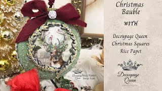 Decoupage Queen - How to Make Christmas Baubles / Ornaments for a Christmas Tree