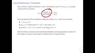 Stats topic 5 video 2: Covariance, correlation, and sums of random variables