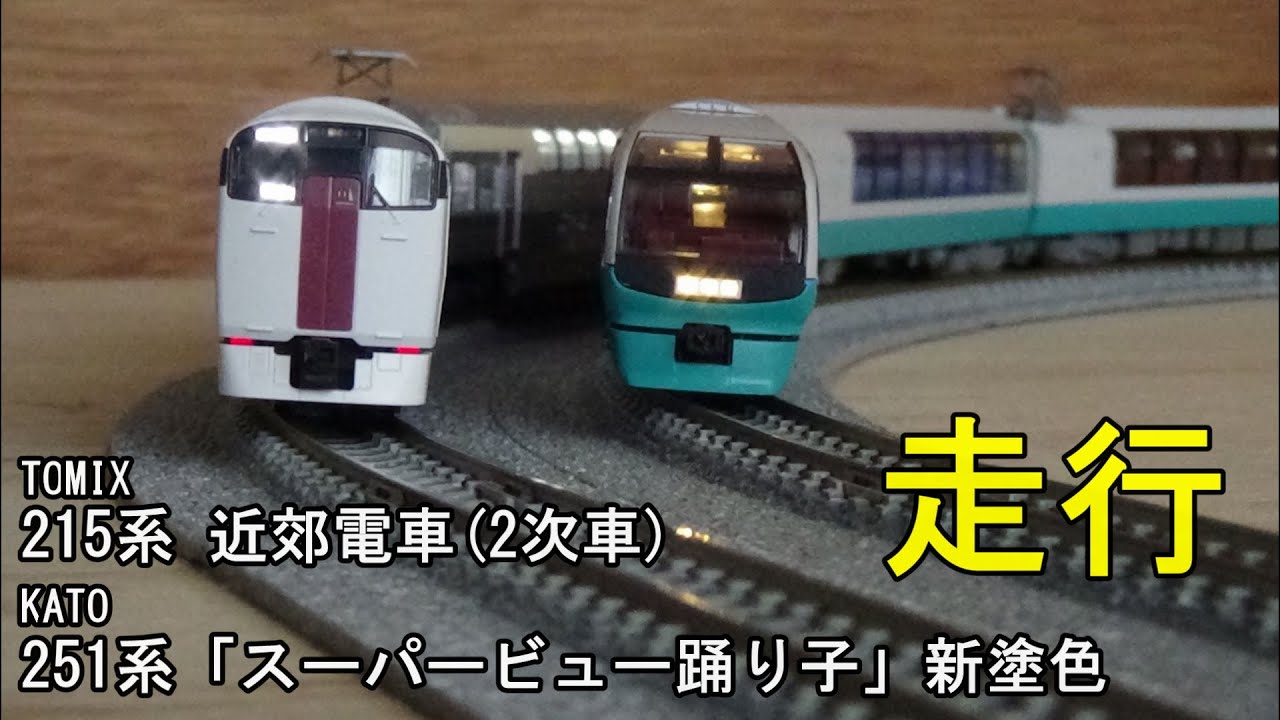 鉄道模型Nゲージ JR 215系・251系「スーパービュー踊り子」【走行動画